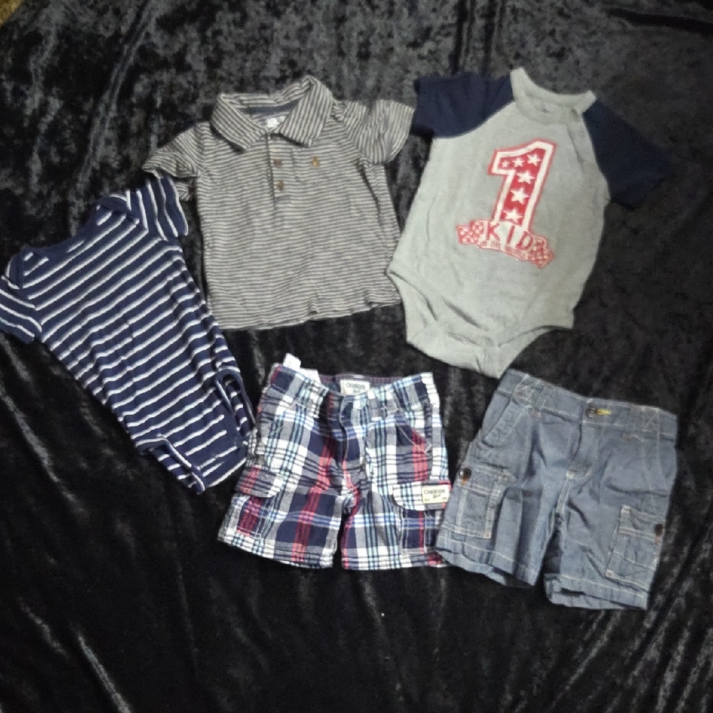 Baby Boy Clothing Set - Stripes and Plaid